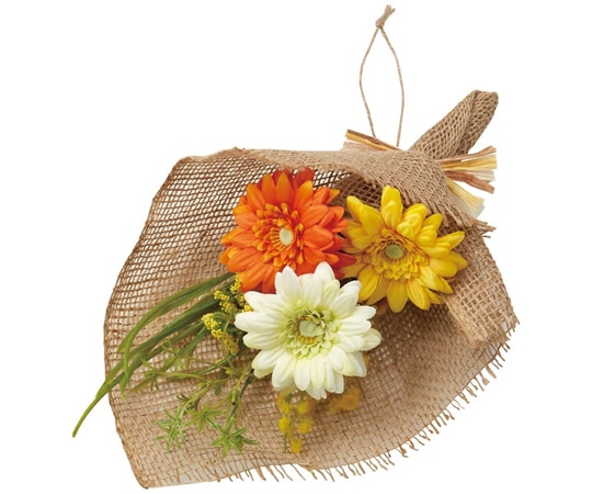 アズワン ガーベラスワッグ おしゃれなリアル造花 33-16-5-1 1個(ご注文単位1個)【直送品】