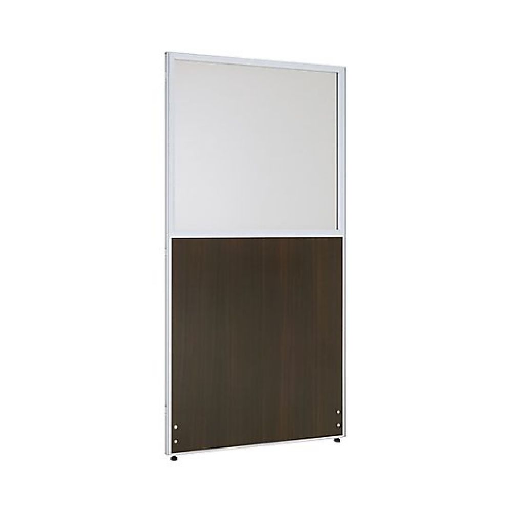 カグクロ メラミン上部ポリカローパーテーション ローズ H1800×W900mm PPM0918-DB 1台(ご注文単位1台)【直送品】