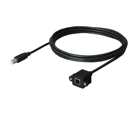 ダイヤトレンド 三菱CPU/三菱表示器/三菱インバータ/三菱ACサーボアンプ⇔PC用 USB-USB接続ケーブル パネル取付 Type-B⇔Type-A 2m DUPBB 1本(ご注文単位1本)【直送品】