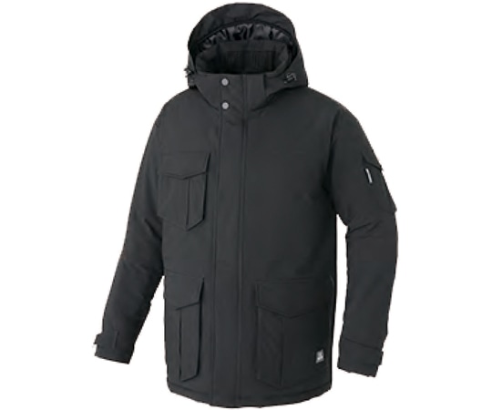 アイトス マイナス60度対応防寒コート ブラック 5L AZ-8575-010-5L 1枚(ご注文単位1枚)【直送品】