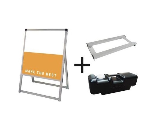 常磐精工 バリウススタンド看板 アルミ複合板 450×450片面 ウエイトアーム・水タンクセット VASKAP-450X450K-3SET 1個（ご注文単位1個）【直送品】