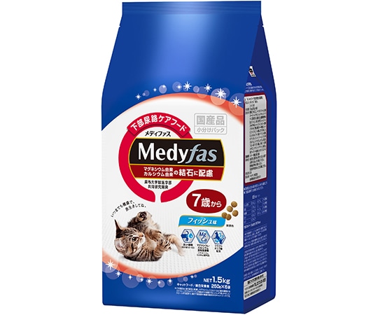ペットライン メディファス 7歳から フィッシュ味 1.5kg(250g×6袋)  1パック（ご注文単位1パック）【直送品】