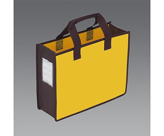 アズワン 275x360x110mm オフィス用トートバック(マスタード) EA927AS-1 1個(ご注文単位1個)【直送品】