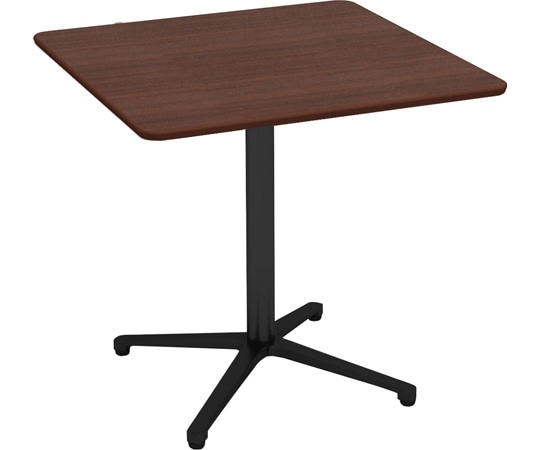 Y2K カフェテーブル 75cm 角 アルミX脚ブラック ダークブラウン  1個（ご注文単位1個）【直送品】