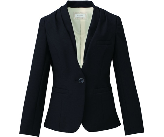 カーシーカシマ ENJOYNoir ノーカラージャケット Beauty Keep Suits ブラック 9号 EAJ572 1枚（ご注文単位1枚）【直送品】