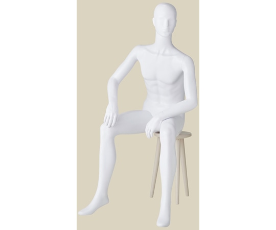 アズワン 紳士全身リアルマネキン 座りポーズ 61-780-47-1 1台（ご注文単位1台）【直送品】