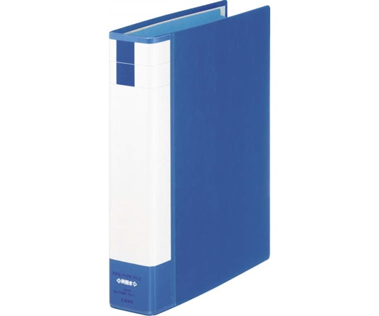 ライオン事務器 パイプ式ファイル両開き〈環境〉 ブルー No.743RK 1冊(ご注文単位1冊)【直送品】
