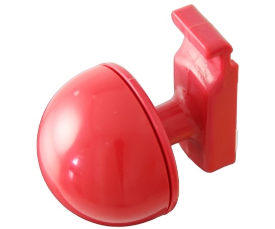 ハイロジック フックレール用ハンガーフック丸 レッド 58232 1個(ご注文単位1個)【直送品】