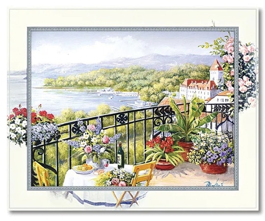 ユーパワー ビッグアート ピーター モッツ｢ガーデン テラス ビュー(Lサイズ)｣ BA-10055 1個（ご注文単位1個）【直送品】