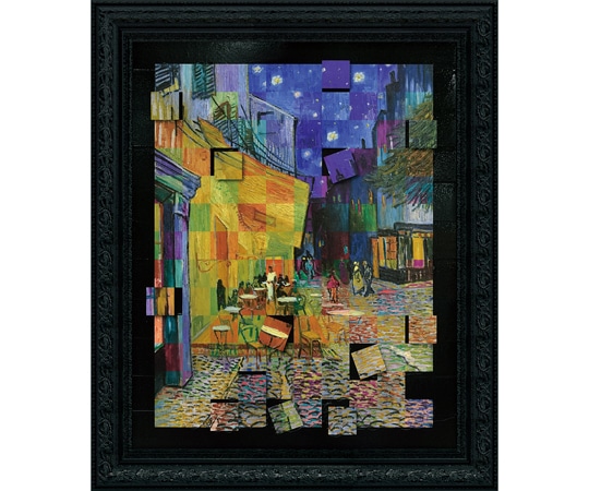 ユーパワー 名画モザイクアート ~アートフレーム~(ゴッホ｢夜のカフェテラス(Mサイズ)｣) AM-09002 1個（ご注文単位1個）【直送品】
