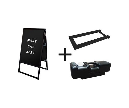 常磐精工 ブラックバリウススタンド看板 ブラックボード A1両面 ウエイトアーム・水タンクセット BVASKBB-A1R-3SET 1個（ご注文単位1個）【直送品】