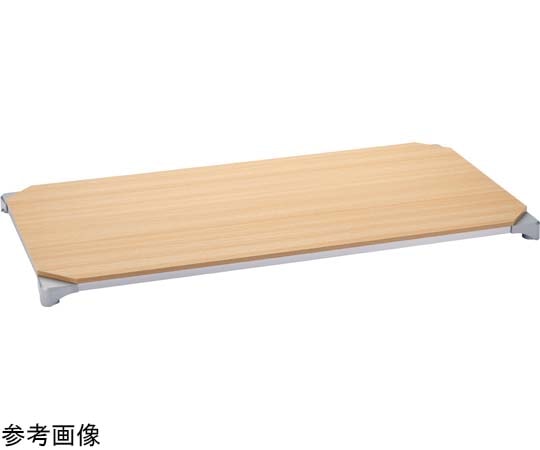 エレクター ベーシックシリーズウッドシェルフ W1200×D450mm ナチュラルウッド シルバーフレーム 天板用 B1848MNSD1 1枚（ご注文単位1枚）【直送品】