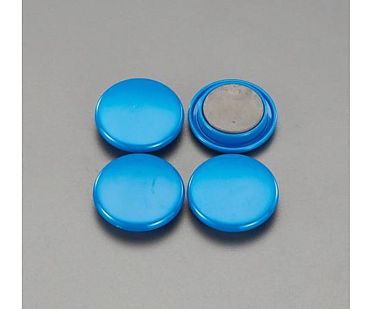 エスコ φ40mm マグネット(青/4個) EA762FG-36 1PACK(ご注文単位1PACK)【直送品】