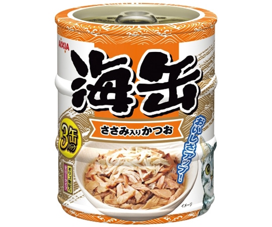 アイシア 海缶ミニ3P ささみ入りかつお 180g(60g×3缶) UM3-3 1セット（ご注文単位1セット）【直送品】
