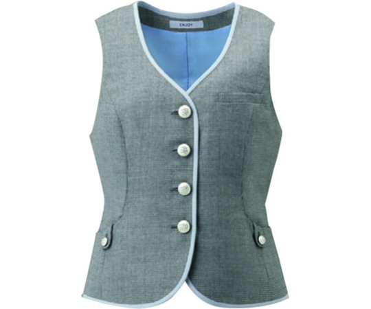 カーシーカシマ ENJOY ベスト MELANGE HOUNDSTOOTH ライトグレー 13号 EAV719 1枚（ご注文単位1枚）【直送品】