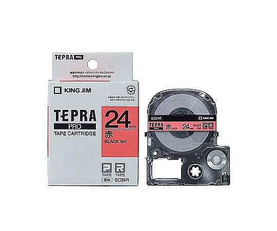 キングジム 24mm テープカセット(赤) EA761DK-241 1個(ご注文単位1個)【直送品】