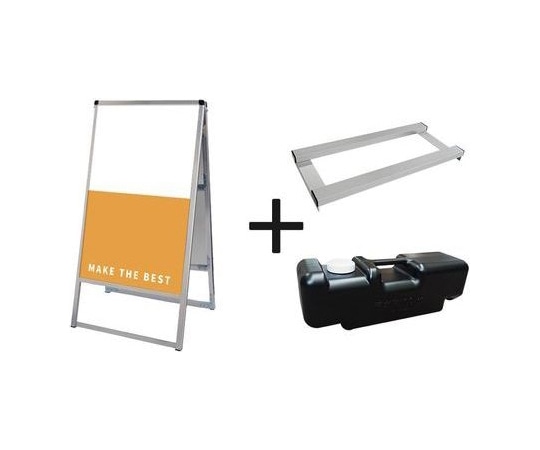 常磐精工 バリウススタンド看板 アルミ複合板 450×900両面 ウエイトアーム・水タンクセット VASKAP-450X900R-3SET 1個（ご注文単位1個）【直送品】