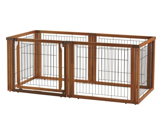 リッチェル ペット用 木製3WAYサークル 6面70H BR 59041 1個（ご注文単位1個）【直送品】