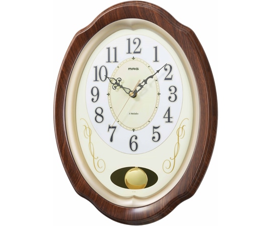 ノア精密 電波振子掛時計 我が家の演奏会 W-788 BR-Z 1個(ご注文単位1個)【直送品】