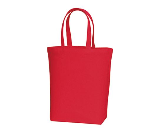 LIFEMAX キャンバストート(M) レッド フリー MA9001-53 1袋(ご注文単位1袋)【直送品】