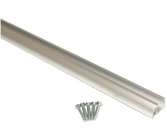 ハイロジック 丸型フックレール 2M シルバー 58040 1個(ご注文単位1個)【直送品】