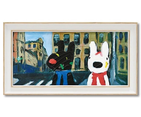 ユーパワー リサとガスパール アートフレーム｢いろとりどりのばんそうこう(ワイドSサイズ)｣ GL-03553 1個（ご注文単位1個）【直送品】