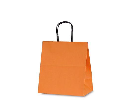 ベルベ 紙袋 自動紐手提袋 T-5W カラー(オレンジ) 200枚 1687 1ケース（ご注文単位1ケース）【直送品】