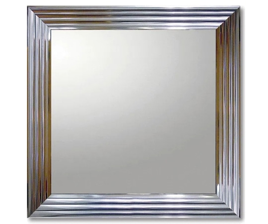 ユーパワー デコラティブ 大型ミラー シャープ｢正方形(メタル シルバー)｣ BM-16024 1個（ご注文単位1個）【直送品】