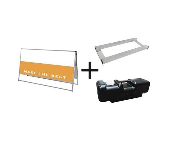 常磐精工 バリウススタンド看板 アルミ複合板1800×900両面 ウエイトアーム・水タンクセット VASKAP-1800X900R-3SET 1個（ご注文単位1個）【直送品】