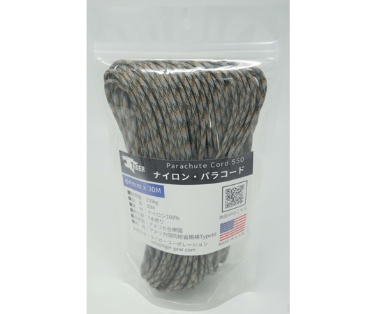 TIGER(タイガー) パラコード デジタルカモ 30m×4mm S-220 1本(ご注文単位1本)【直送品】