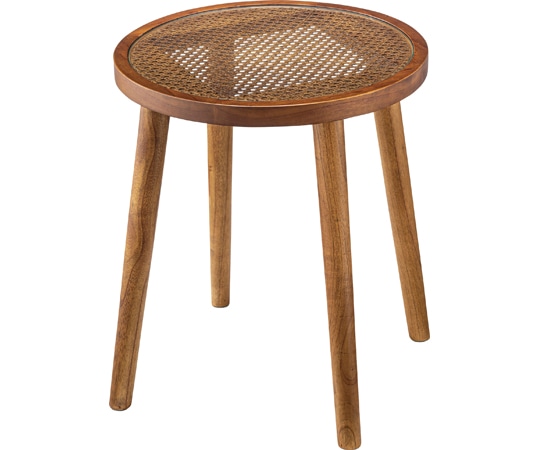 東谷 ラウンドガラステーブルM ブラウン GT-779BR 1個（ご注文単位1個）【直送品】