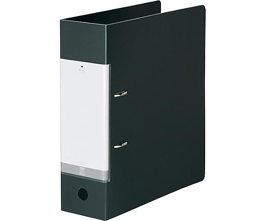 LIHITLAB Dリング2穴ファイル 黒A4縦背幅88mm G2290-24 1冊(ご注文単位1冊)【直送品】