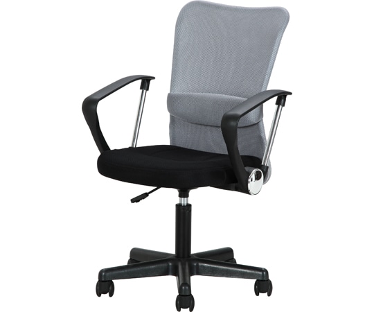 不二貿易 メッシュバックチェアー ハンター 肘付 GY 94433 1個（ご注文単位1個）【直送品】