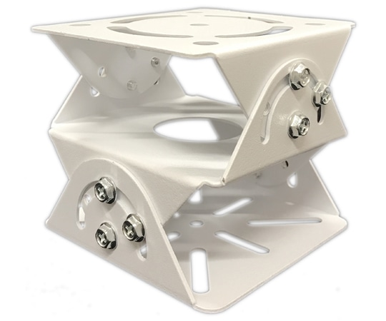 ビットストロング 監視カメラ角度調整ハウジングブラケット取り付け金具立体万能・二重層 白 BS-KANKANA-GO27 1個(ご注文単位1個)【直送品】