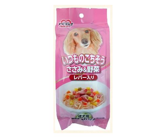 ペットアイ いつものごちそう ささみ&野菜 レバー入り 80gx3P  1パック（ご注文単位1パック）【直送品】