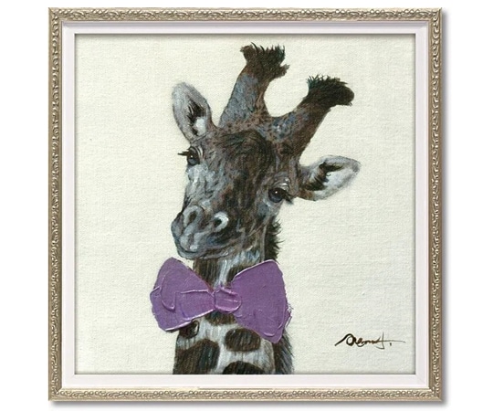 ユーパワー オイル ペイント アート｢ピンク ボウ ジラフ(Sサイズ)｣ OP-07026 1個（ご注文単位1個）【直送品】