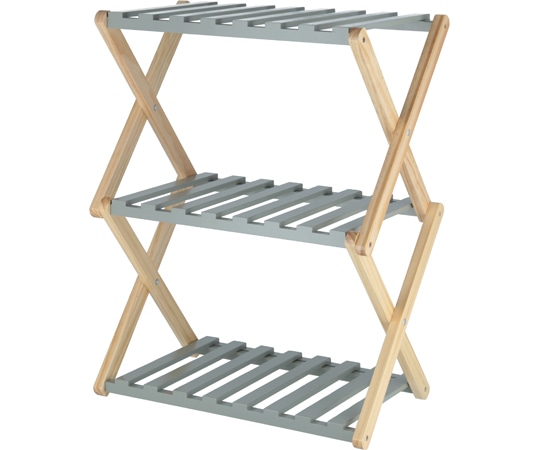 不二貿易 フォールディング ウッドラック リム 3段 GYxNA 1セット(4個入) 72156 1セット（ご注文単位1セット）【直送品】