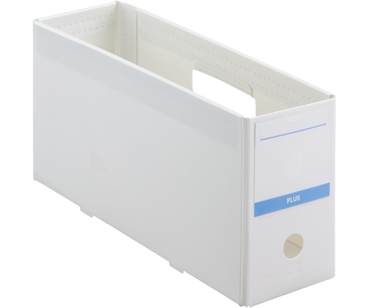 プラス 抗菌PPボックスファイルハーフ A4-E ホワイト FL-201AB-H 1冊(ご注文単位1冊)【直送品】