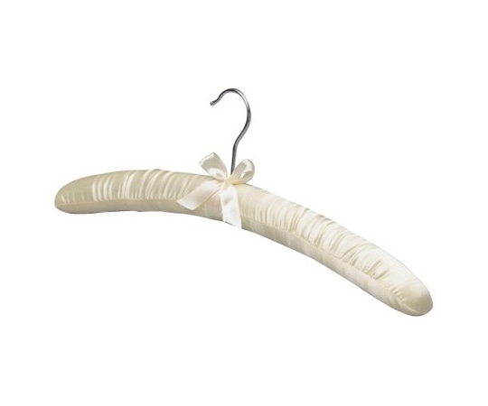三和 サテンハンガー クリーム(フック銀)100本入 YG-01S 1ケース（ご注文単位1ケース）【直送品】