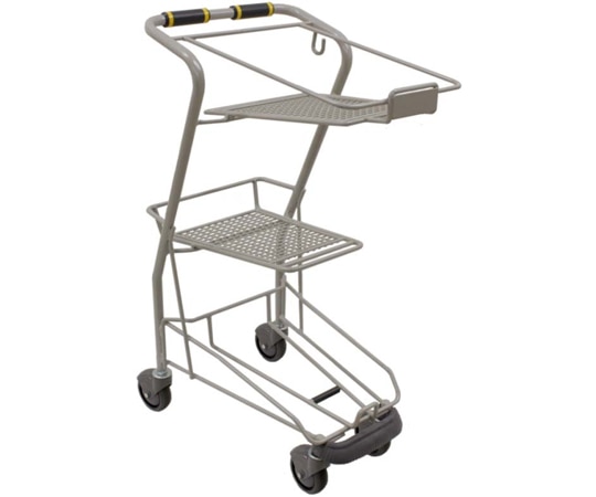 大和産業 3個載せショッピングカート グレー W434×D633×H990mm YT99M-C100 1台（ご注文単位1台）【直送品】