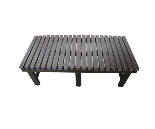 旭興進 人工木アルミ縁台 ブラウン 130×60cm CJ-C03-1360 1台(ご注文単位1台)【直送品】