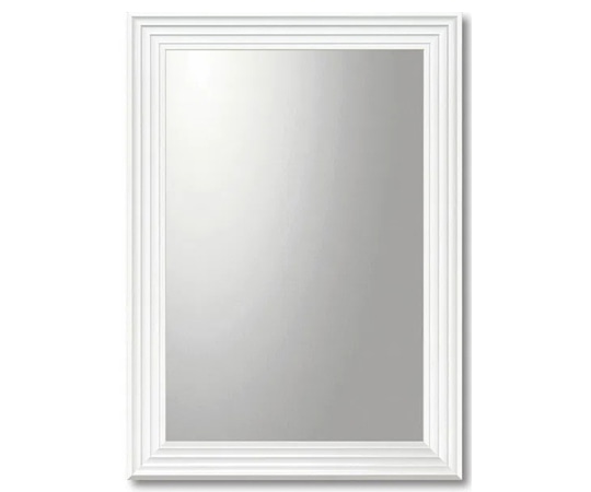 ユーパワー デコラティブ 大型ミラー シャープ｢長方形(ホワイト)｣ BM-23022 1個（ご注文単位1個）【直送品】