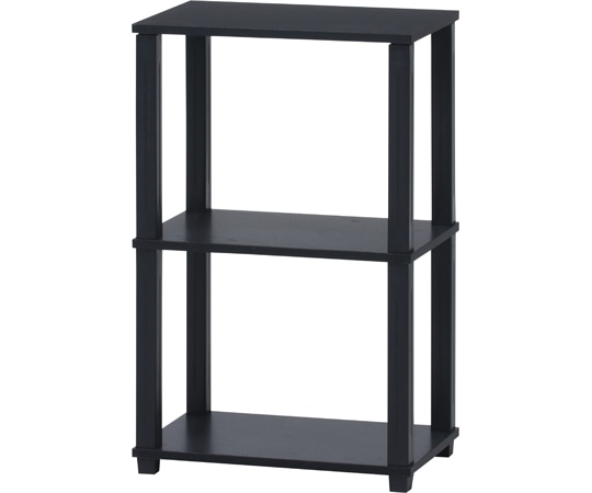 不二貿易 フィット 3段ラック BR×BK 99772 1個（ご注文単位1個）【直送品】