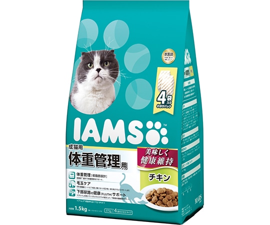 マースジャパンリミテッド アイムス 成猫用 体重管理用 チキン 1.5kg IC223 1個（ご注文単位1個）【直送品】