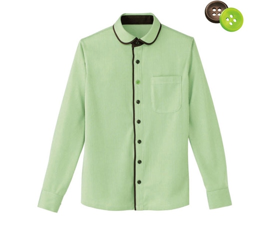 カーシーカシマ HEARTGREEN 長袖ニットシャツ KNITTI SHIRT WAFFLE 野原 SS HM2658 1枚（ご注文単位1枚）【直送品】