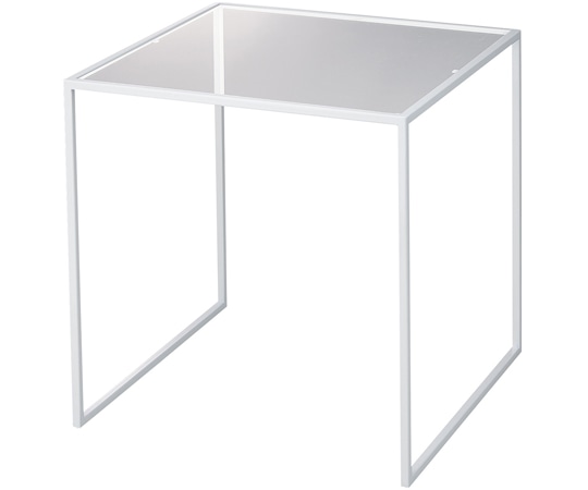 アズワン スチール脚コの字ディスプレイ ホワイト 40cm角 61-810-26-3 1個（ご注文単位1個）【直送品】