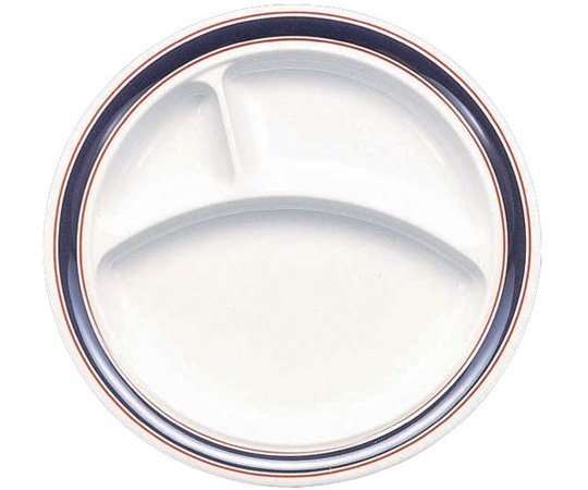 Daiwa 三ツ切ランチ皿 ブルーライン CL-21-B 1個(ご注文単位1個)【直送品】