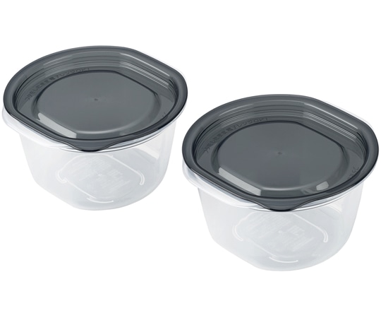 イノマタ化学 楽ちんパックごはん大盛り2個組 クリアーブラック #1818 1セット（ご注文単位1セット）【直送品】