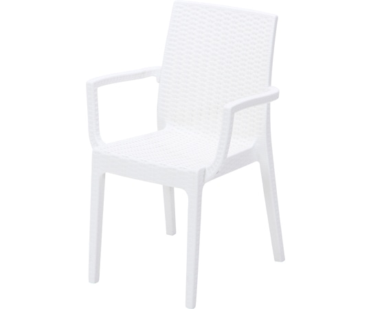 不二貿易 ステラ チェアー (肘付) ホワイト(12516) 1セット(2個入) 49914 1セット（ご注文単位1セット）【直送品】