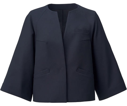 カーシーカシマ ENJOYNoir ノーカラージャケット COMFORT CLOTH STRETCH 9号 NAJ025 1枚（ご注文単位1枚）【直送品】